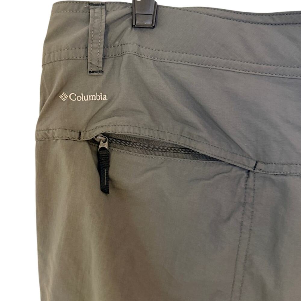 Columbia Dark Gray Cargo Nylon Mid Rise Hiking Zip Off Pants Shorts Women Sz 10 - Picture 12 of 14